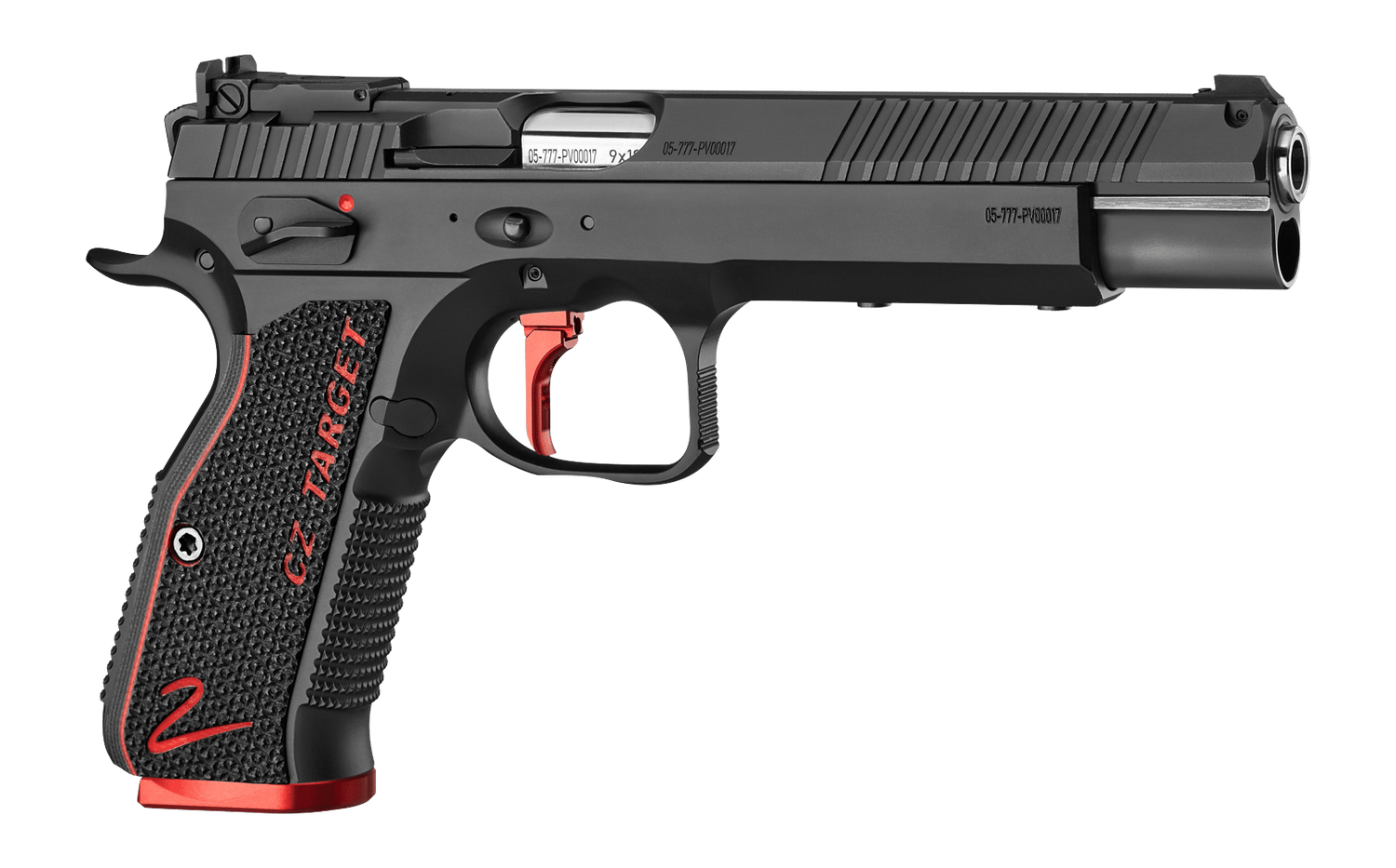CZ-USA 91247 Shadow 2 Target 9mm Luger 19+1 6" Stainless Barrel, Black Nitride Steel Optic Ready/Serrated Slide, Black Aluminum Frame w/Beavertail, G10 Grip
