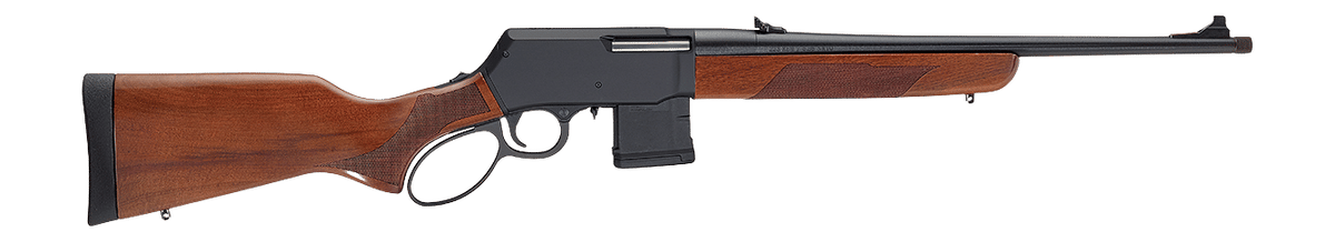 Henry H023450 Supreme  450 Bushmaster 5+1 18" Blued Threaded Barrel, Black Hardcoat Anodize Aluminum Drilled & Tapped Receiver, American Walnut Fixed w/Pistol Grip Stock