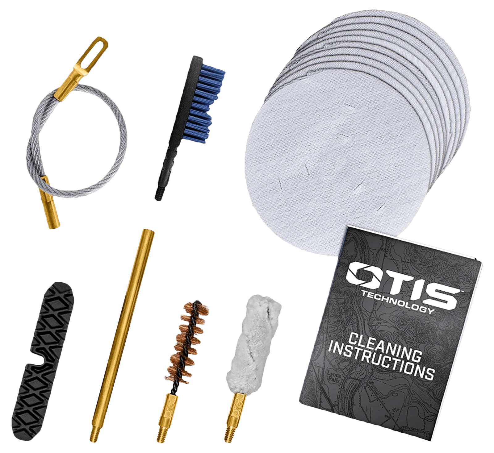 Otis FG7019MM Patriot Cleaning Kit 9mm Pistol/15 Pieces Yellow Plastic Box Case