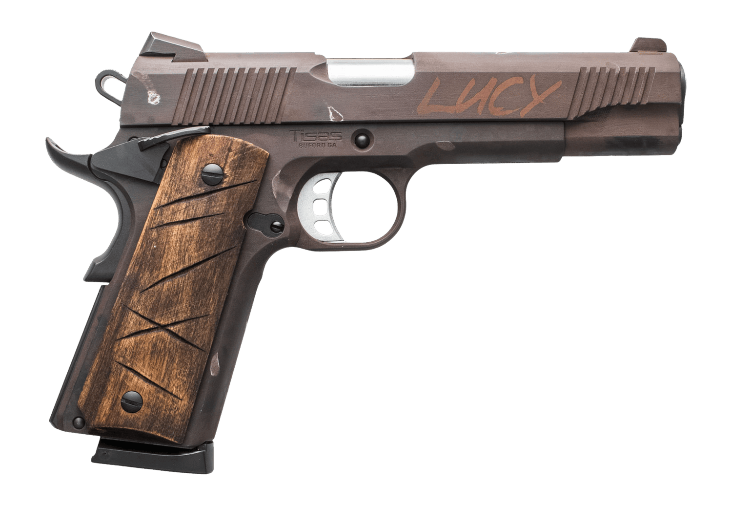Tisas Arms 10100528AA5 1911 Duty Sports South Exclusive 45 ACP 8+1 5" Stainless Steel Slide & Frame w/Picatinny Rail