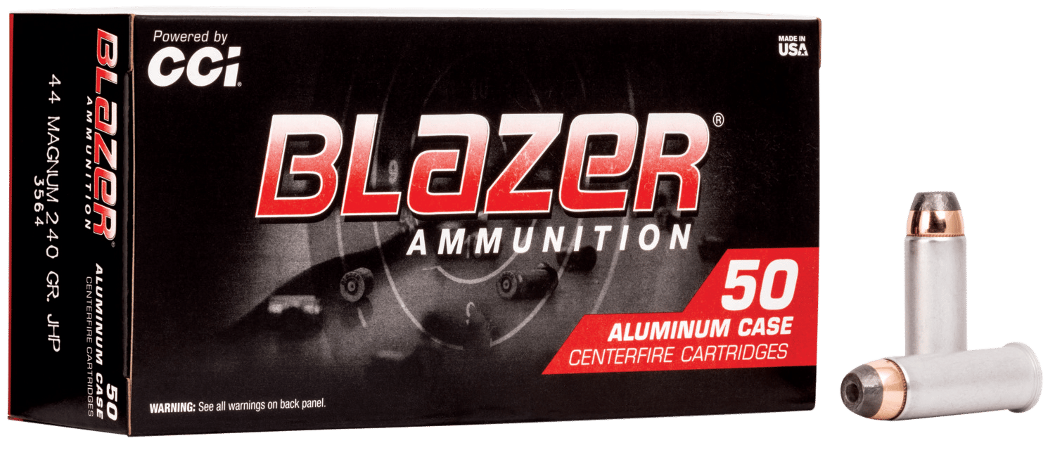 CCI 3564 Blazer Handgun 44Rem Mag 240gr Jacketed Hollow Point 50 Per Box/20 Case