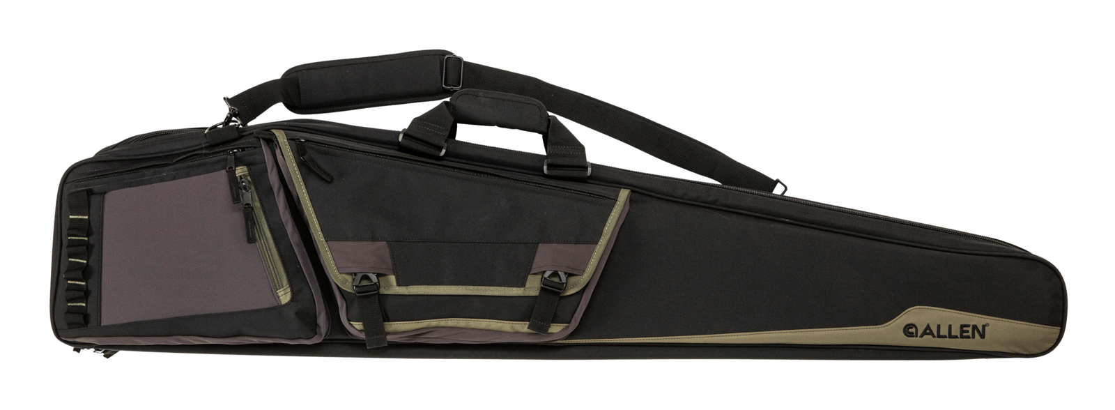 Allen 90650 Rocky Double Rifle Case 50" Black Endura w/Tan Trim, Daisy Chain Loops, Lockable Zippers, Adjustable/Removeable Padded Shoulder Strap Holds 2 Rifles