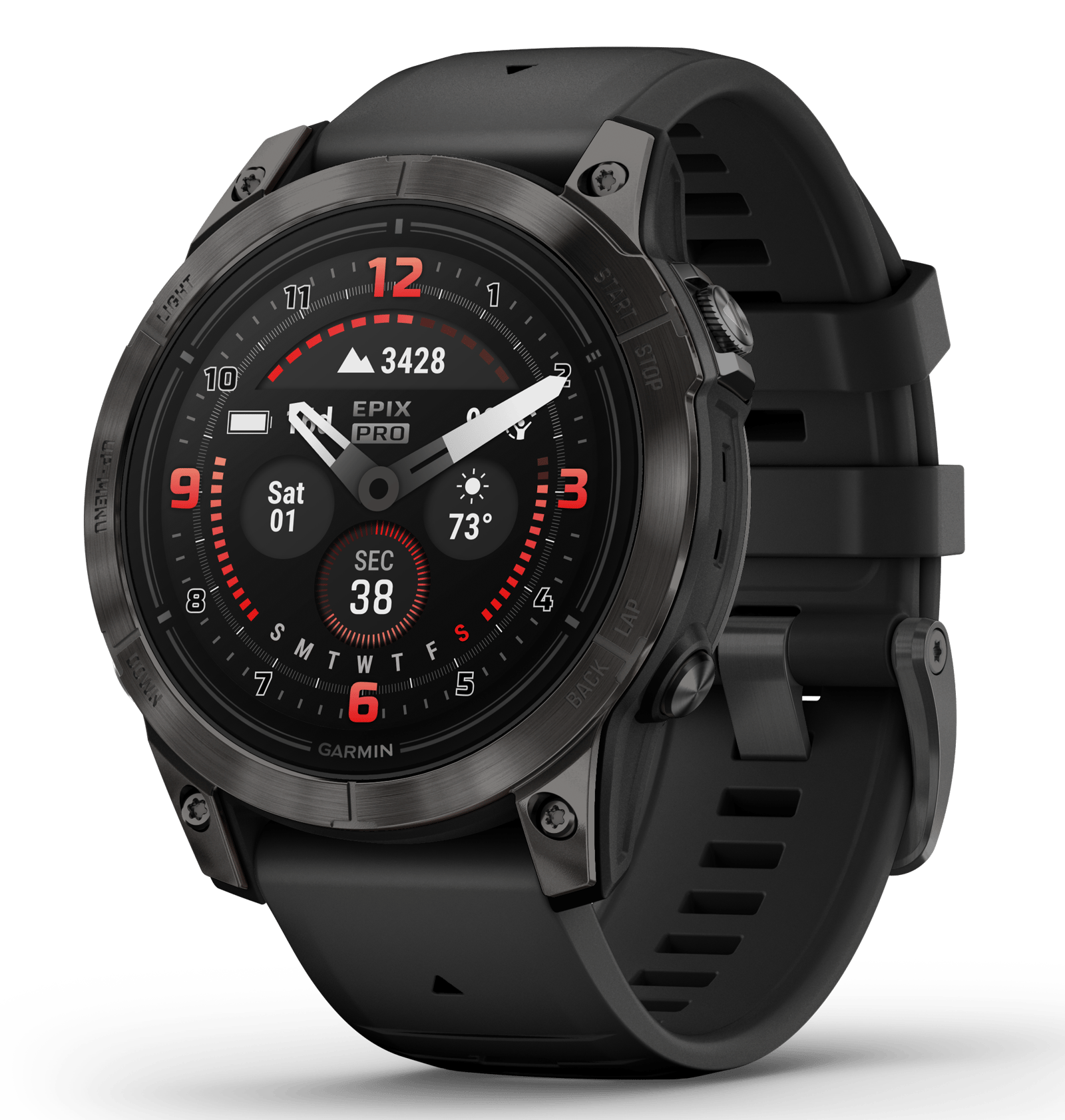 Garmin 0100280310 epix Pro Gen 2 Sapphire Edition GPS/Smart Features 32GB Memory, Black, Band Size 47mm, Compatible w/ iPhone/Android
