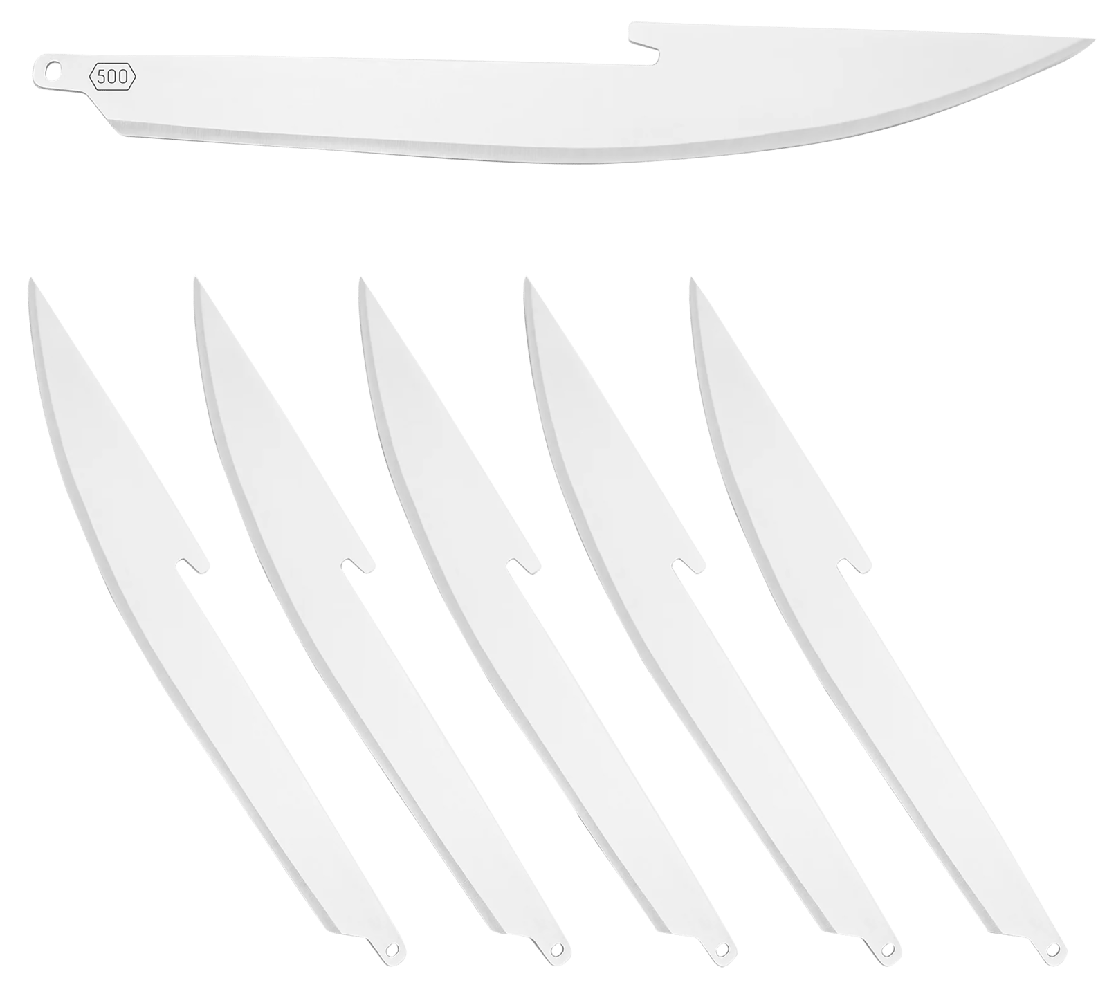 Outdoor Edge RR506 Replacement Blades 500 6 Blades, Boning/Fillet 5" 420J2 SS Blade