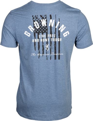 BROWNING SS T-SHIRT HUNT TOUGH BLUE XXLARGE