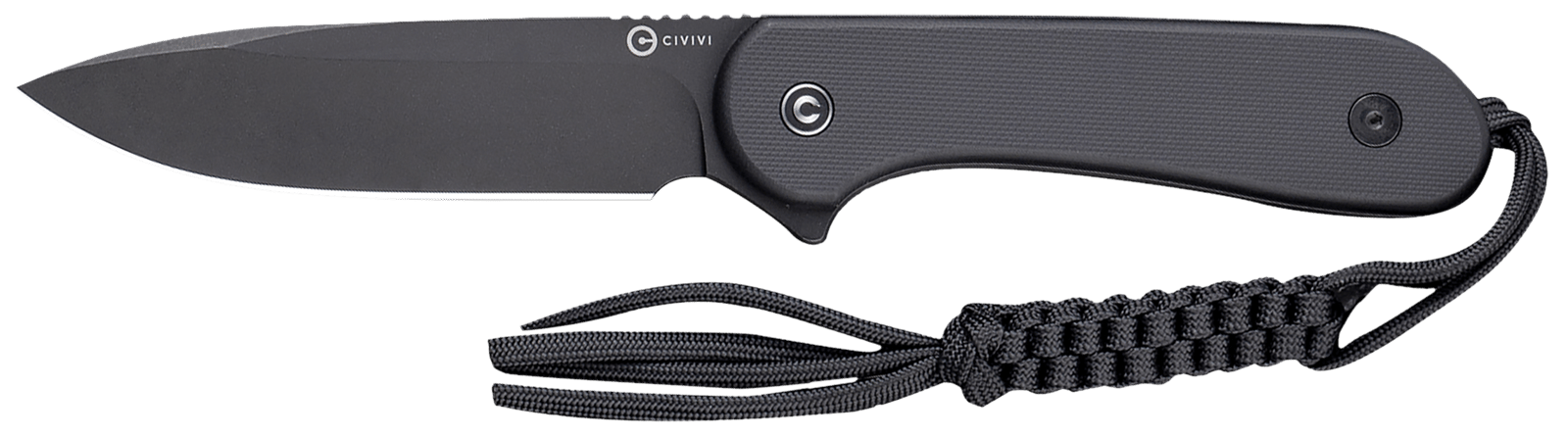 Civivi Knives C2105A Elementum  3.98" Fixed Plain Black Stonewashed D2 Steel Blade, 4.50" Black G10 Handle