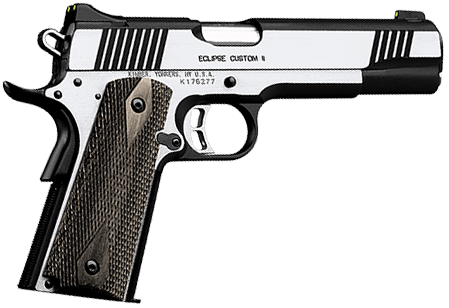 Kimber Mfg.,inc 3200122CA Eclipse Custom II (CA) 10mm 8+1 5 Brush Polished Front Serrations Stainless Steel Slide Laminated Gray/Black Double Diamond Grip
