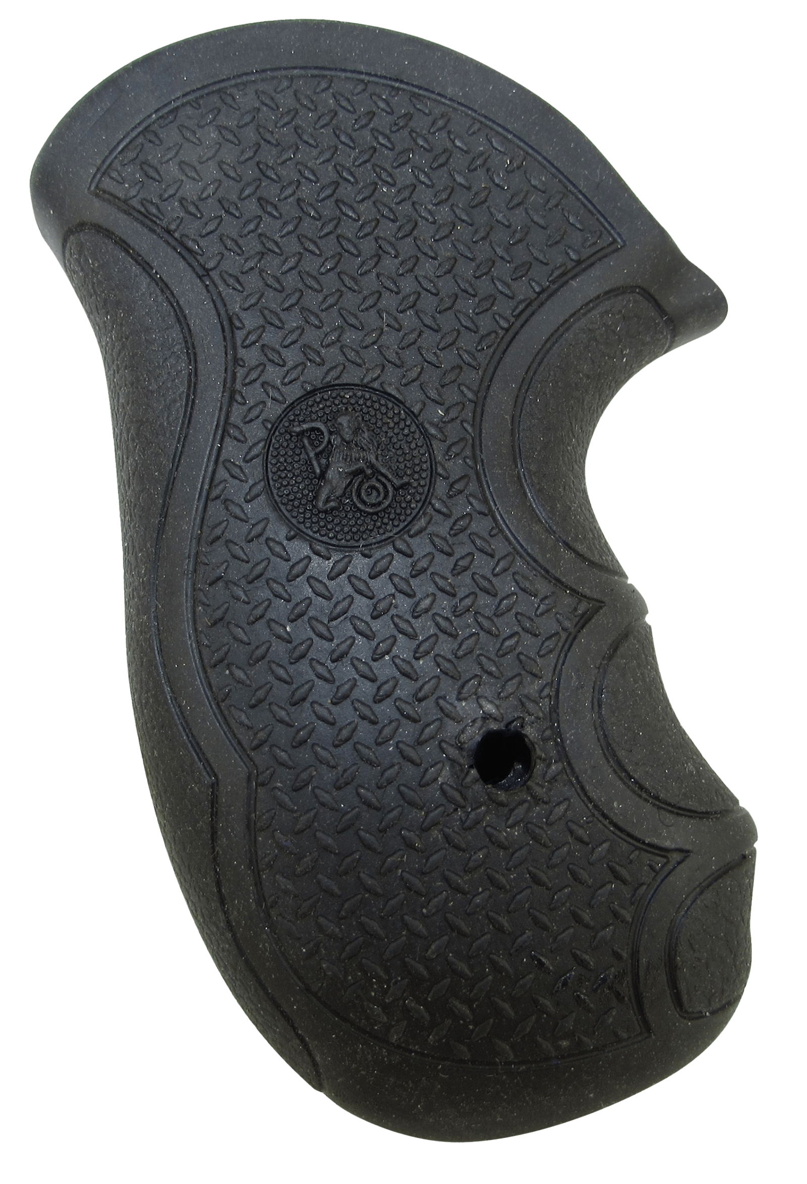 Pachmayr 02483 Diamond Pro Grip Diamond Checkering Black Rubber with Finger Grooves for Ruger SP101