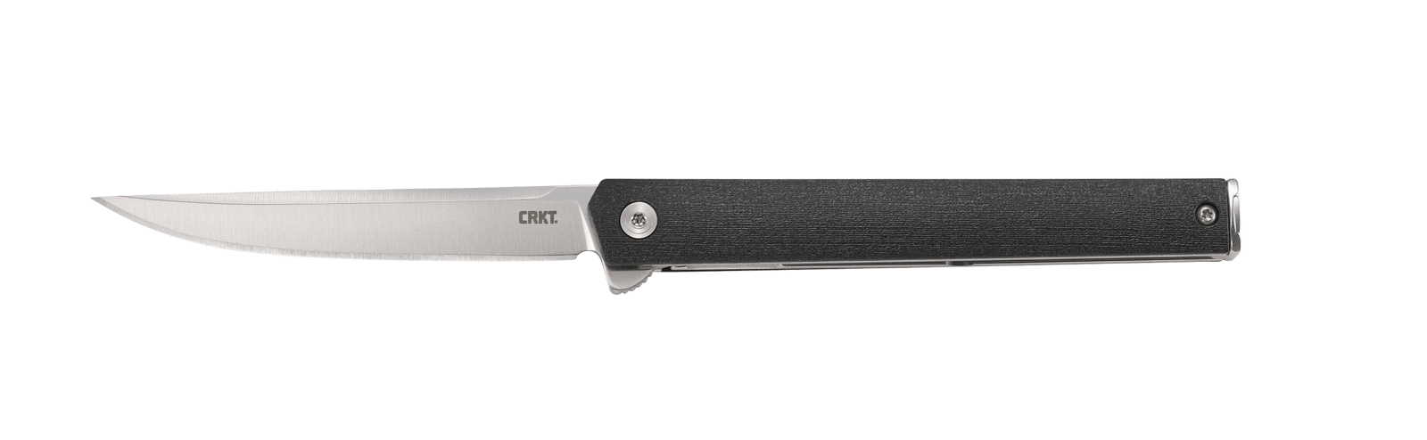 CRKT 7097 CEO  3.35" Folding Plain Satin AUS-8A SS Blade/ Black GRN Handle Includes Pocket Clip