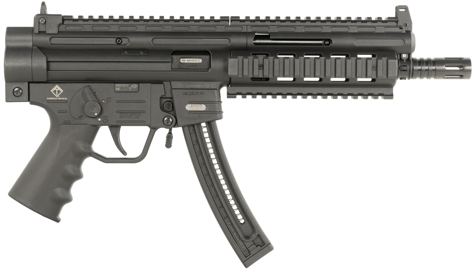 ATI GERGGSG1622P GSG-16  22 LR 22+1 16.25" Black Non-Threaded Barrel, Black Picatinny Rail Receiver, Polymer Grip