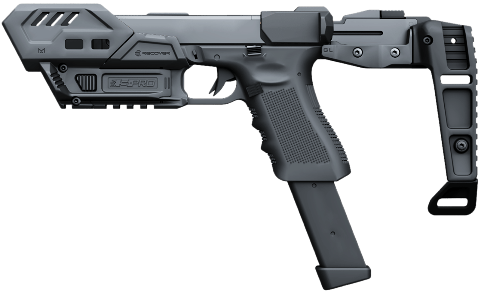Recover Tactical SPROMGB01 S-Pro MG Conversion Kit For Glock Black