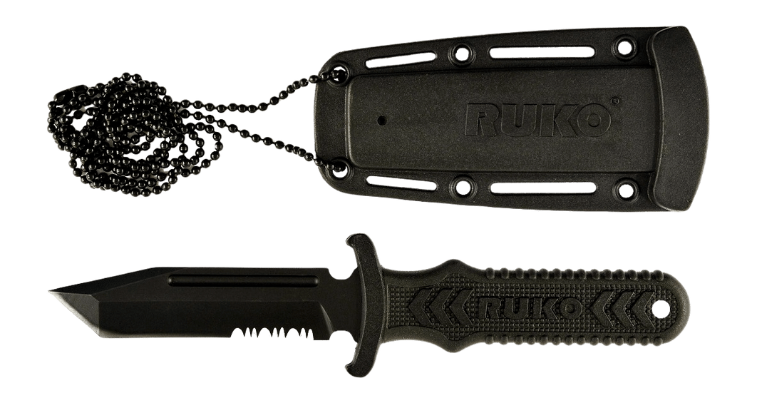 RUKO RUK0098-CS      440A TIN 3"NECK/BOOT KNIFE CS