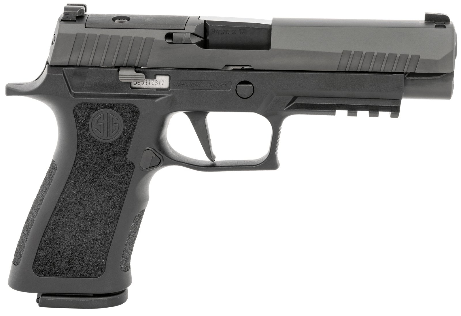 Sig Sauer 320XF9BXR3PR2 P320 XFull 9mm Luger 17+1 4.70" Carbon Steel Barrel, Black Nitron Optic Ready/Serrated SS Slide, Black Stainless Steel Frame w/Picatinny Rail, Black XCarry Medium Polymer Grips