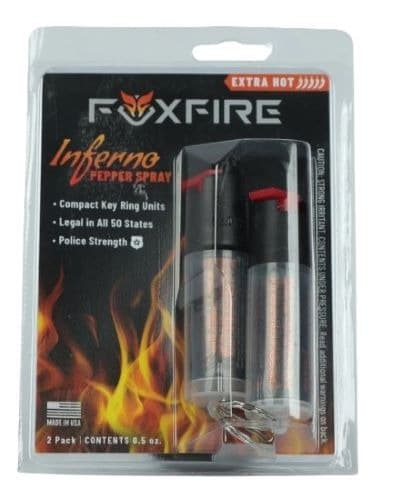 FOX LABS FOXFIRE INFERNO PEPPER SPRAY TWIN PACK KEYRING