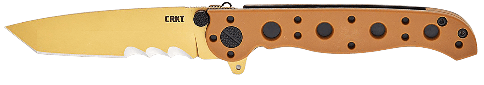 CRKT M16-10DZ M16-10DZ  EDC 3.03" Folding Part Serrated Desert Tan D2 Steel Blade, Desert Tan GRN Handle