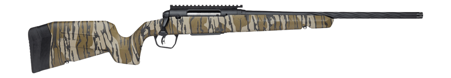 Savage Arms 33307 Axis 2 Pro 350 Legend 4+1 18" Black Cerakote Carbon Steel Spiral Fluted Threaded Barrel & Receiver w/Picatinny Rail, Mossy Oak Original Bottomland Fixed w/Pistol Grip Synthetic Stock