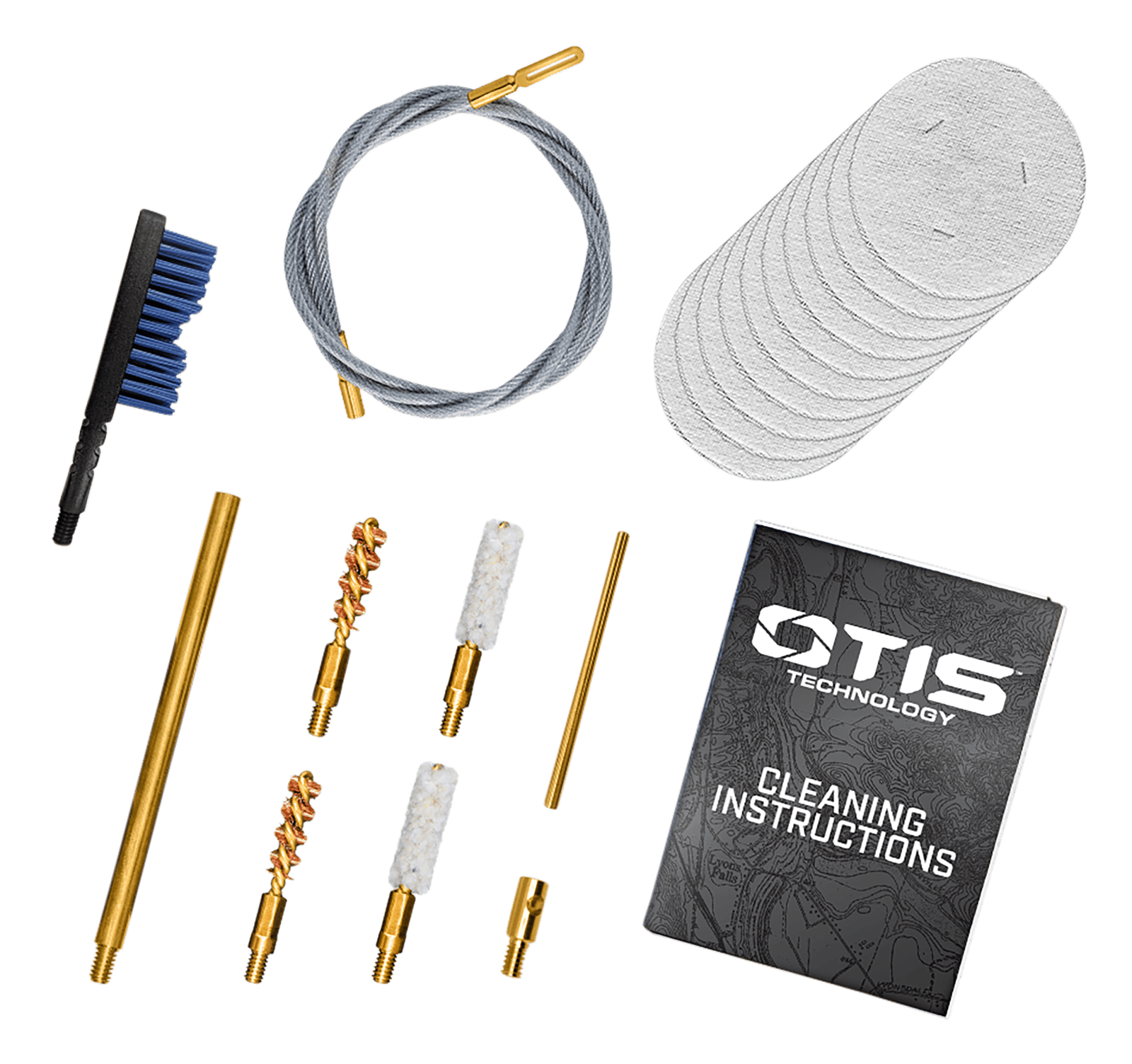 Otis FG70122 Patriot Cleaning Kit .17/.22Cal Handgun/Rifle/15 Pieces Yellow Plastic Box Case