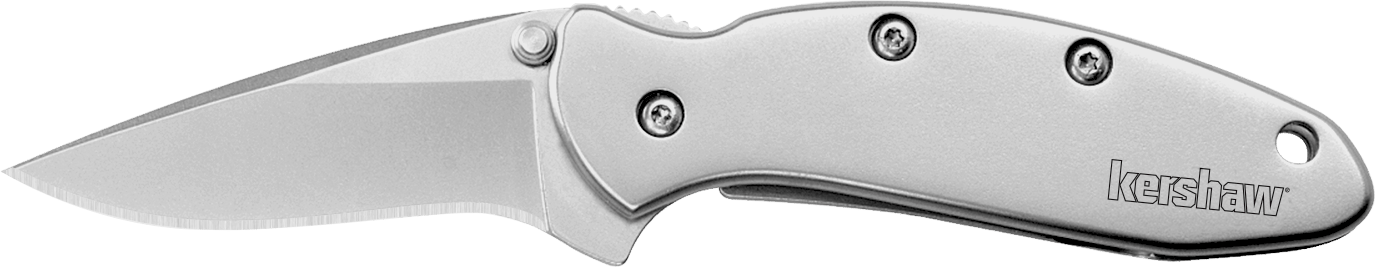 Kershaw 1600 Chive  EDC 1.90" Folding Drop Point Plain Bead Blasted 420HC SS Blade, Bead Blasted Stainless Steel Handle
