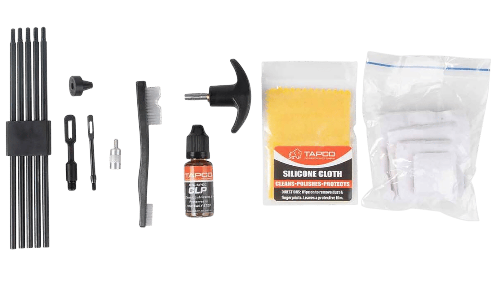 Tapco TAP22082  Universal Cleaning Kit 22 Cal 12 Gauge Black