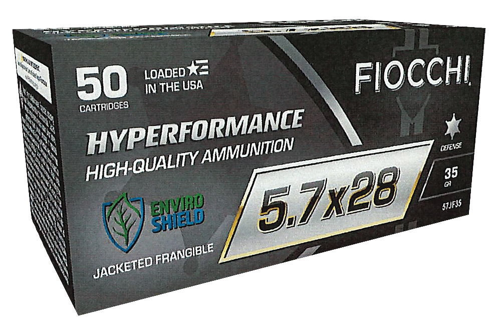 Fiocchi 57JF35 Hyperformance  5.7x28mm 35gr Jacketed Frangeable 50 Per Box/10 Case