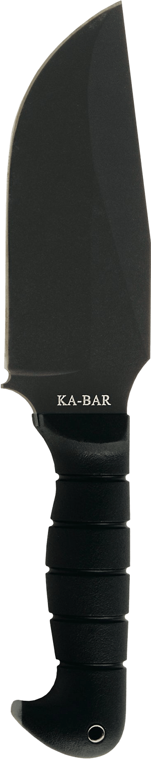 Ka-Bar 1278 Warthog Heavy Duty 6.75" Fixed Clip Point Plain Black SK-5 High Carbon Blade TPR Black Handle