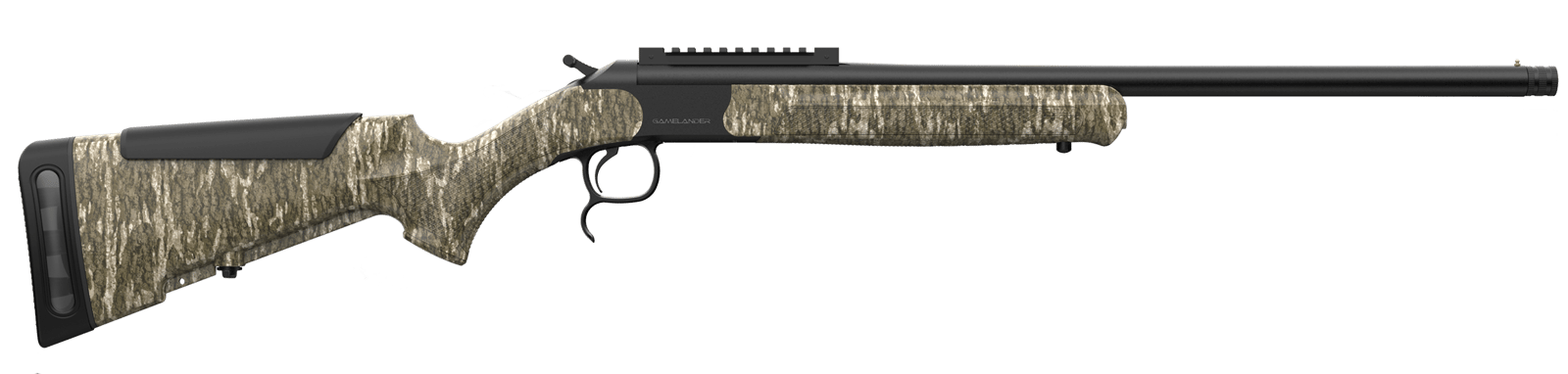 Retay USA GML410BTL Gamelander 410 Gauge Single Shot 3" 1rd Black Deep Bore Barrel, Black Drilled & Tapped Receiver w/Picatinny Rail, Adj LOP Bottomland Synthetic Stock