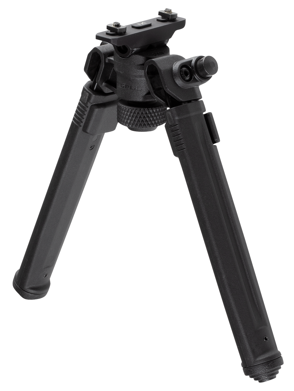 Magpul MAG933-BLK Bipod  made of Aluminum with Black Finish, M-LOK Attachment, Rubber Feet, 6.30-10.30" Vertical Adjustment for AR-Platform