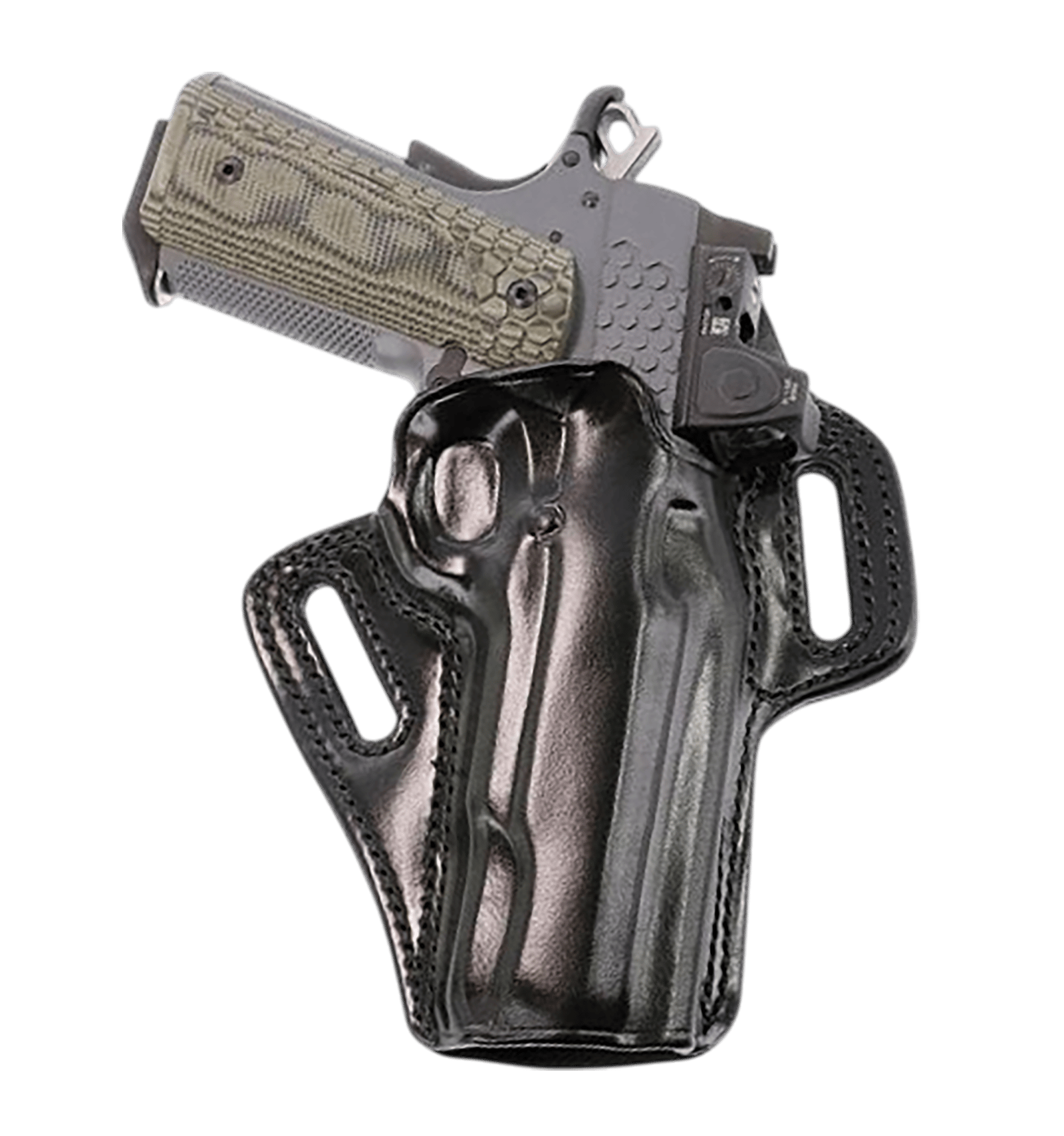 Galco APO212RB APO Strongside/Crossdraw OWB Black Steerhide Fits Kimber 1911 5" Right Hand