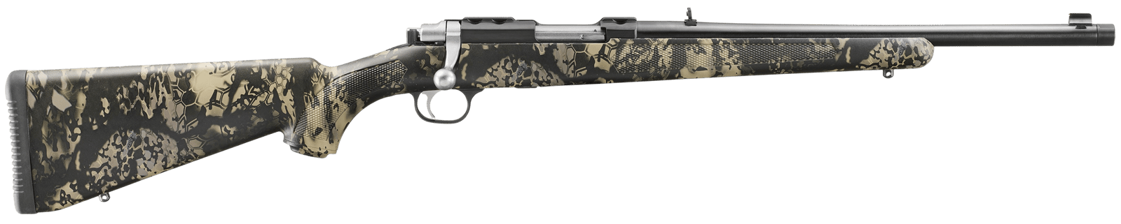 Ruger 7427 77/44  44 Rem Mag 4+1 16.60" Blued Threaded Barrel, Blued Alloy Steel Receiver w/Integral Scope Mount, Kryptek Obskura Nox Camo Synthetic Stock