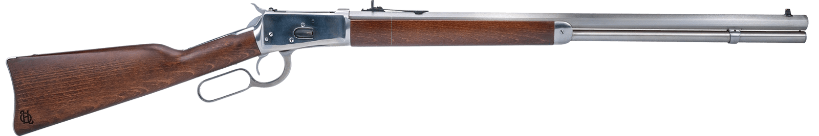 Heritage Mfg H9204524F9 92 Ranch Hand 45 Colt (Long Colt) 12rd 24" Stainless Polished Octagon Barrel, Polished Stainless Steel Receiver, Fixed Hardwood Stock