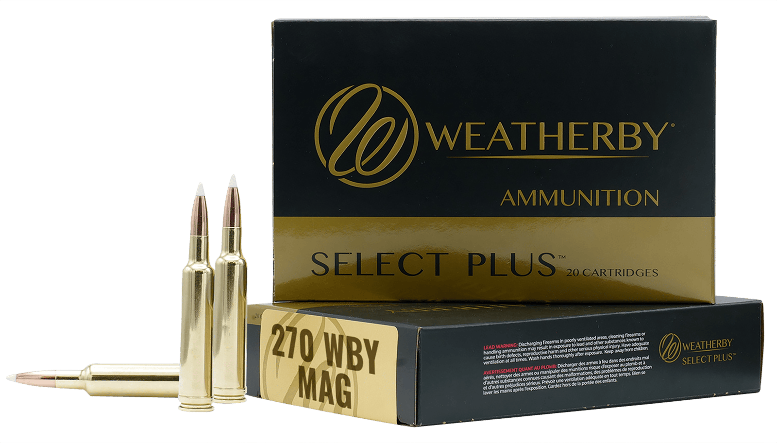 Weatherby B270130TTSX Select Plus  270WthbyMag 130gr Barnes Tipped TSX Lead Free 20 Per Box/10 Case