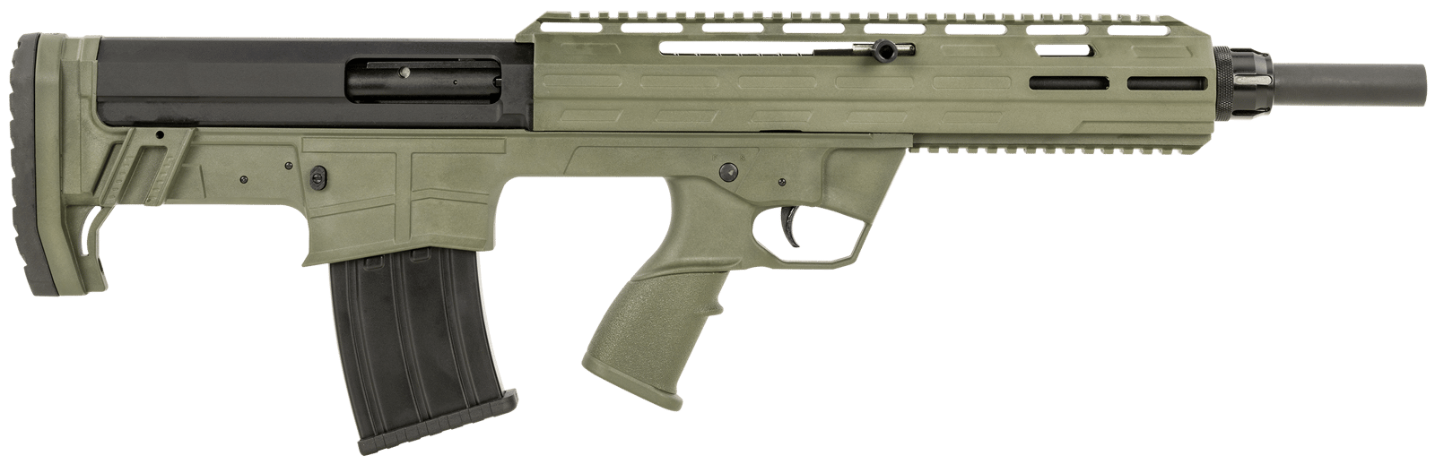 Tokarev USA 21000129 TBP  12 Gauge 3" 5+1 18.50", OD Green, Cheek Riser Compatible Bull-Pup Stock, Flip-Up Sights, 3 Chokes