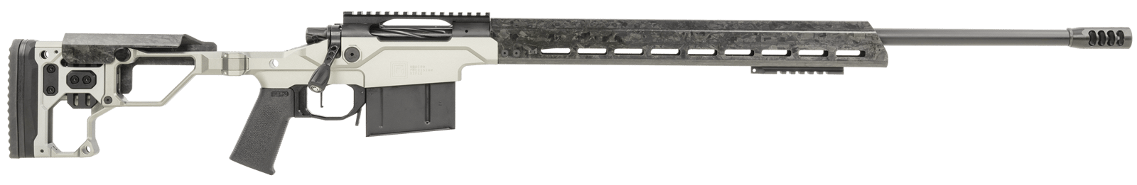 Christensen Arms 8010307700 Modern Precision  338 Lapua Mag 27" Threaded Carbon Fiber Barrel 5+1, Black Nitride Finish, Tungsten Anodized Folding Stock, Polymer Grip