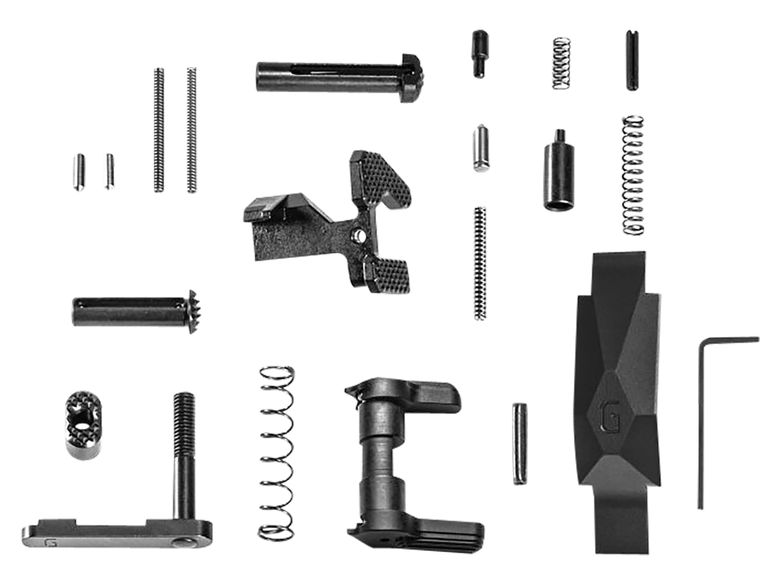 Geissele Automatics  Ultra Duty Lower Parts Kit Black, Ambi Safety, Oversized Bolt Release/Catch for AR-15