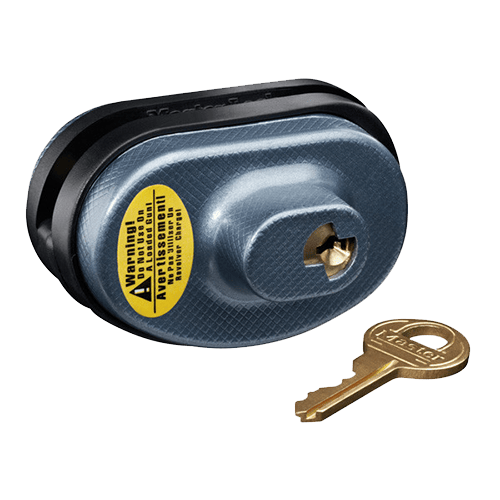 Master Lock 90KADSPT Trigger Guard Lock Keyed Alike Open With Key Blue Steel/Zinc Adjustable Firearm Fit- Universal