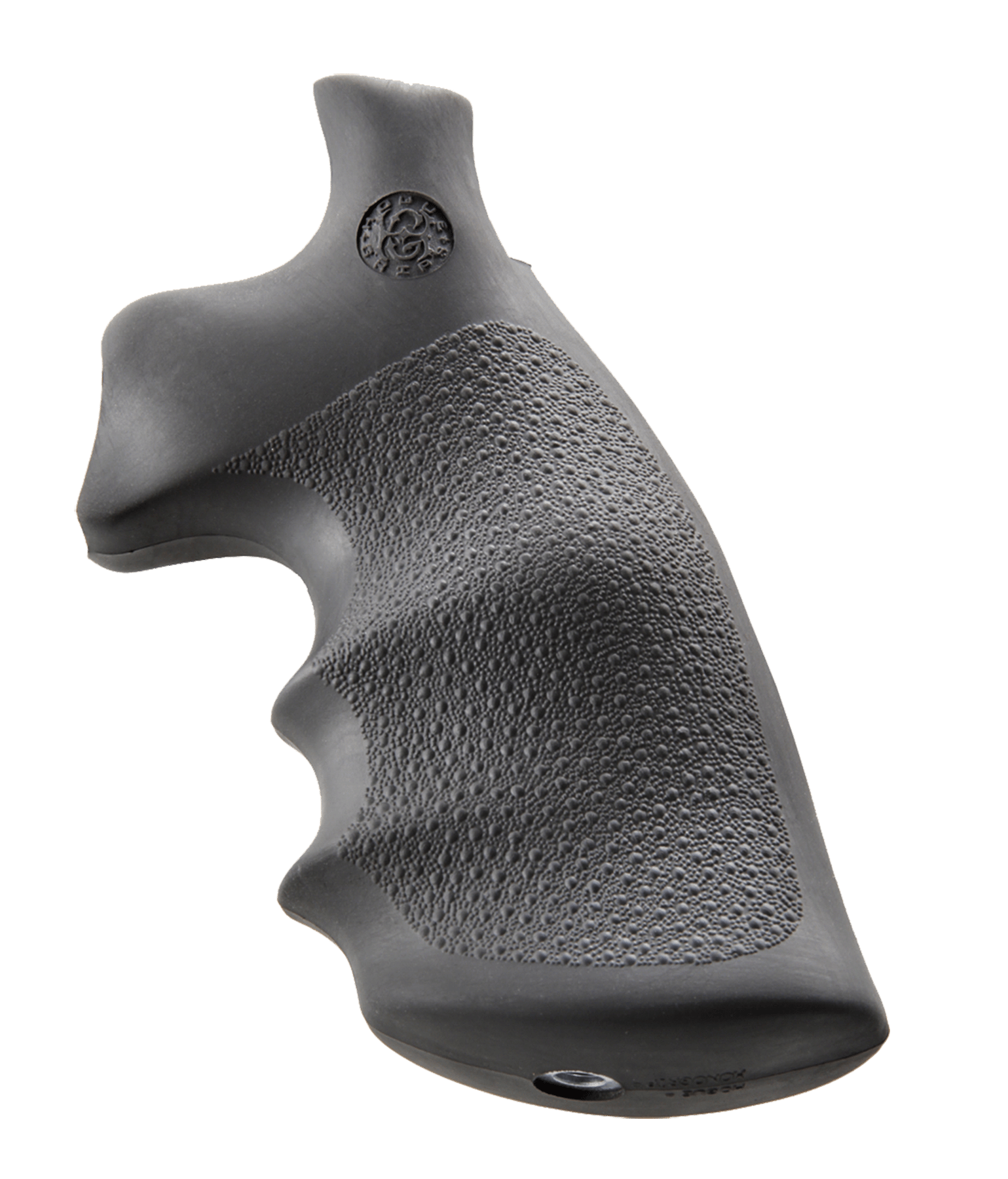 Hogue 19002 Conversion Monogrip  Black Rubber with Finger Grooves for S&W K, L Frame with Round Butt