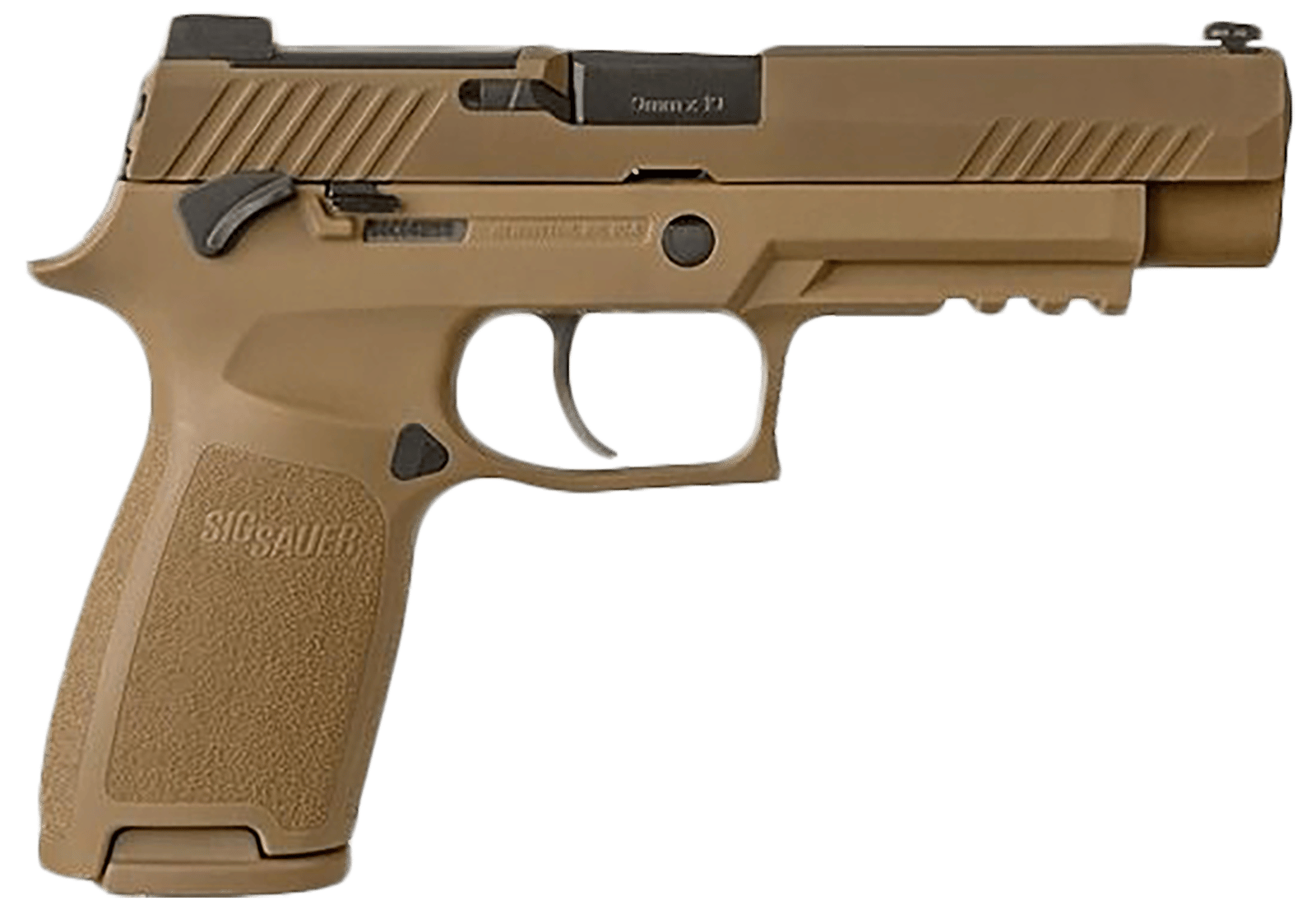 Sig Sauer 320F9M17MSMA P320 M17 *MA Compliant 9mm Luger Caliber with 4.70" Barrel, 10+1 Capacity, Overall Coyote PVD Finish Stainless Steel, Picatinny Rail Frame, Serrated Slide & Polymer Grip