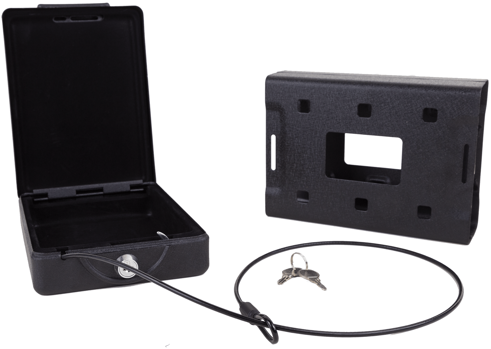 Bulldog BD1150 Car Vault  Key Entry Matte Black Powder Coat Steel Holds 1 Handgun 11.30" x 6.90" x 2.50"