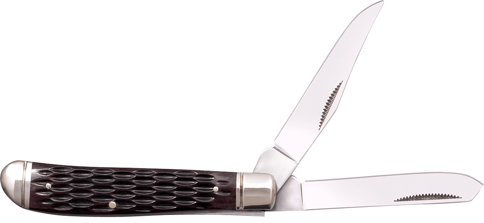 Cold Steel CSFLMTRPRJ Trapper  Mini 2.60"/2.70" Folding Clip/Spey Plain 3Cr13MoV SS Blade/Brown Jigged w/Polished Bolsters Bone Handle