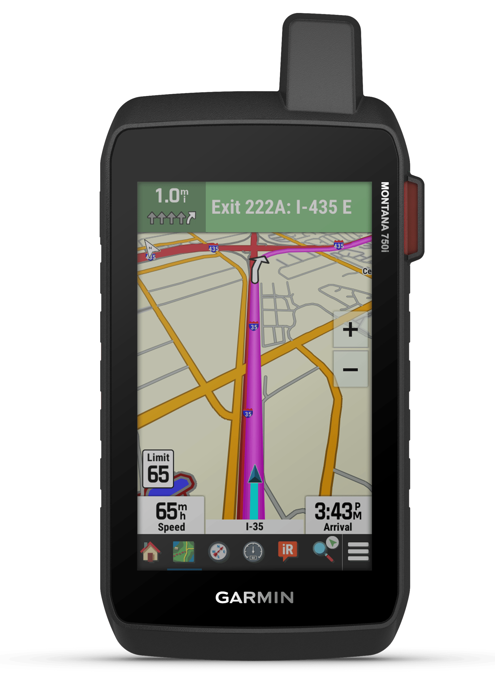 Garmin 0100234700 Montana 750i GPS Navigation Black Rechargeable Li-ion Battery Bluetooth/ANT+
