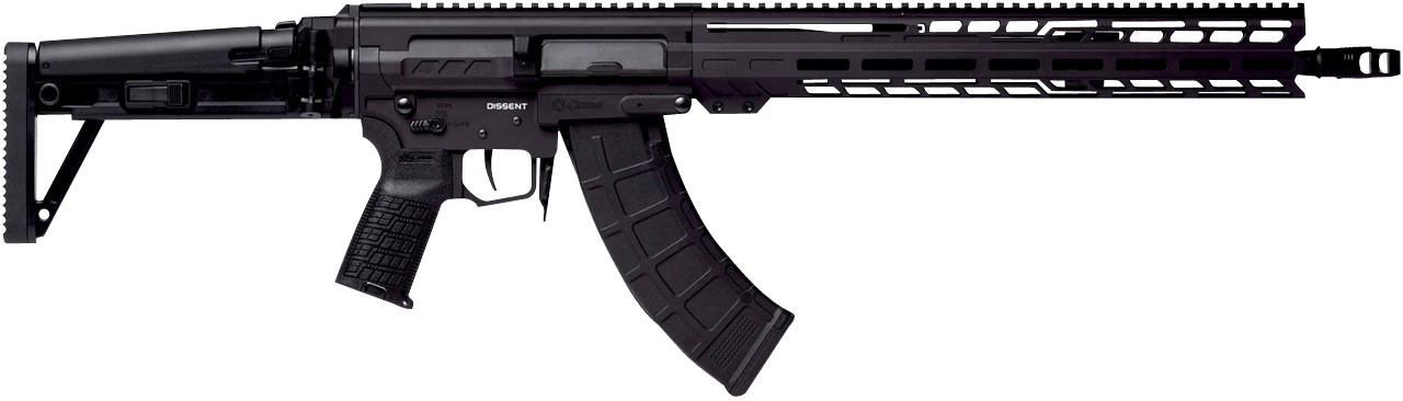 CMMG 86AD60BAB Dissent MK47 7.62x39mm 30+1 (2) 16.10", Black Armor, Side Charging Handle Rec, 15" M-Lok Handguard, Side Folding Stock, Zeroed Grip, Muzzle Brake, 60/90 Ambi Safety, Adj. Gas Block