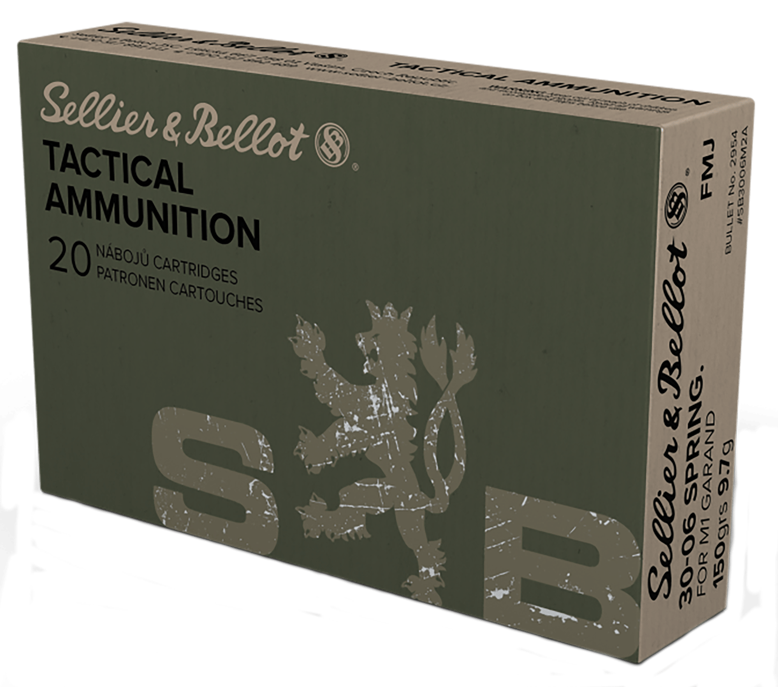 Sellier & Bellot SB3006M2 Rifle  30-06Springfield 150gr Full Metal Jacket 20 Per Box/20 Case