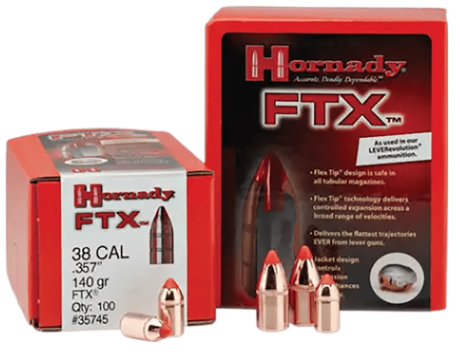 Hornady 45215 FTX  45 Cal .452 200 gr Flex Tip eXpanding 50 Per Box/ 25 Case