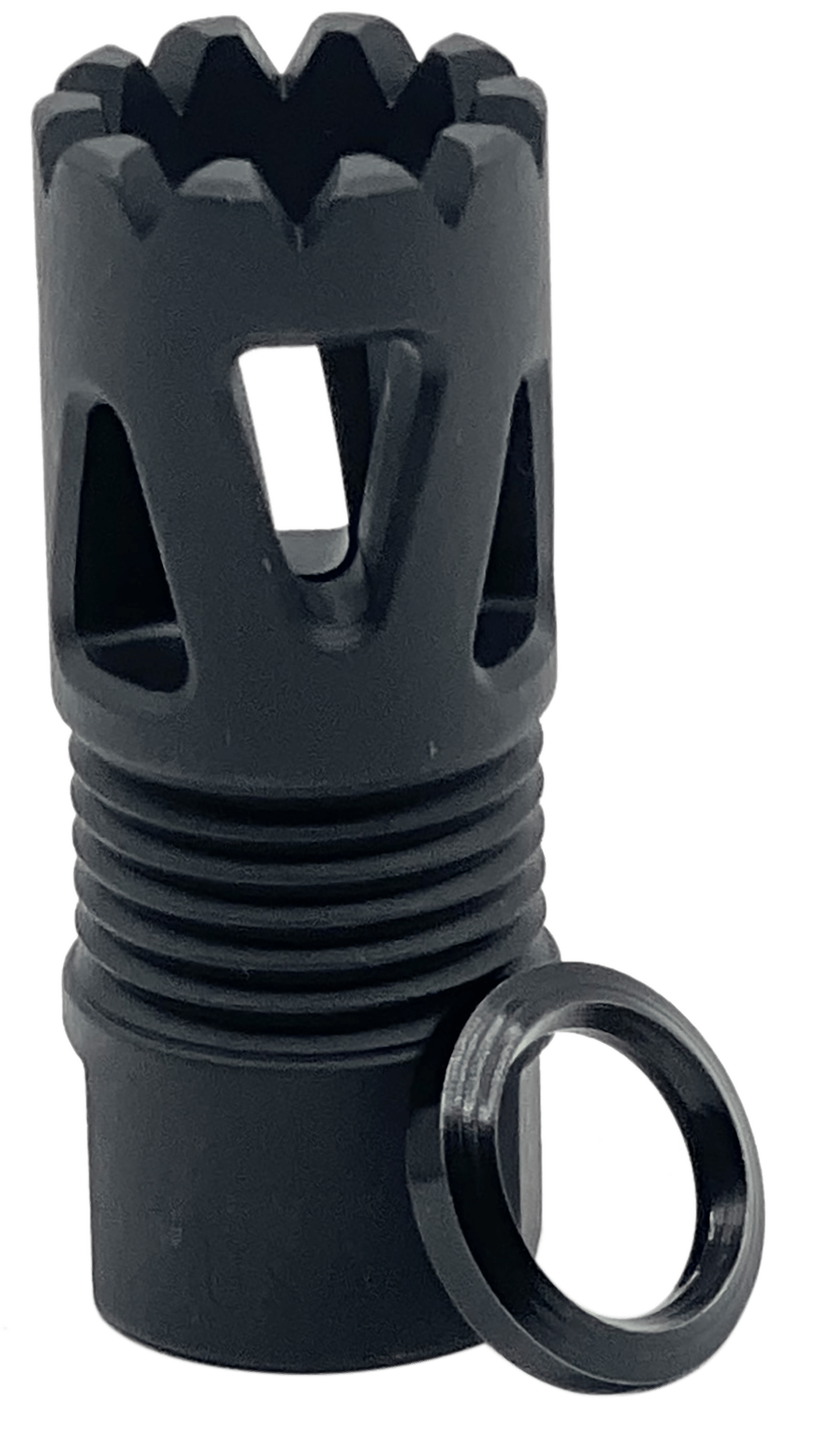 LBE Unlimited ARFHTP556 Tri-Ports Flash Hider Black 1/2"x28 Threads 223 Rem/5.56 NATO