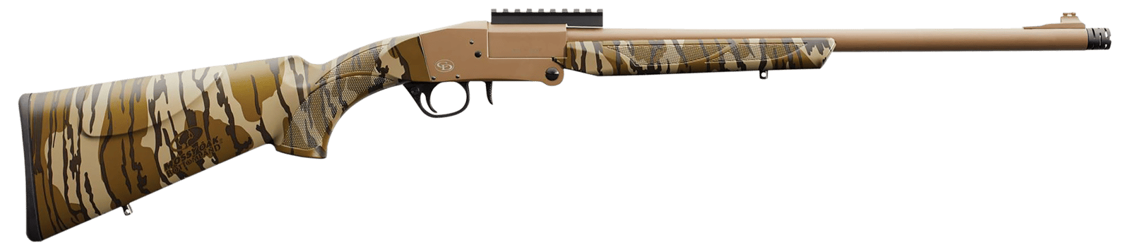 Charles Daly 930316 101 Turkey 12 Gauge Break Open 3" 1rd 20" Flat Dark Earth Cerakote Steel Barrel & Receiver, Fixed Mossy Oak Bottomland Synthetic Stock