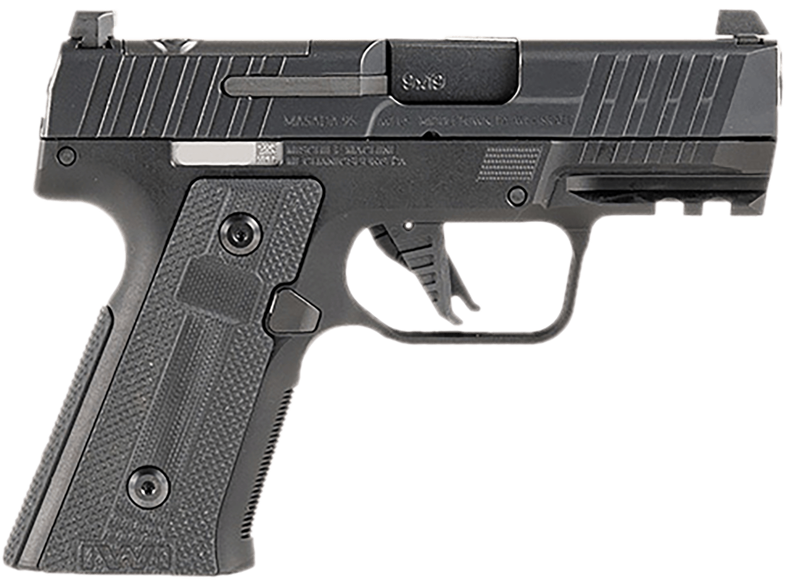 IWI US M9SLIM13CE MASADA Slim Commander Elite Compact Frame 9mm Luger 13+1 3.40" Black Button-Rifled Barrel, Black Optic Ready/Serrated Steel Slide, Black Aluminum Frame w/Picatinny Rail, Polymer Grip