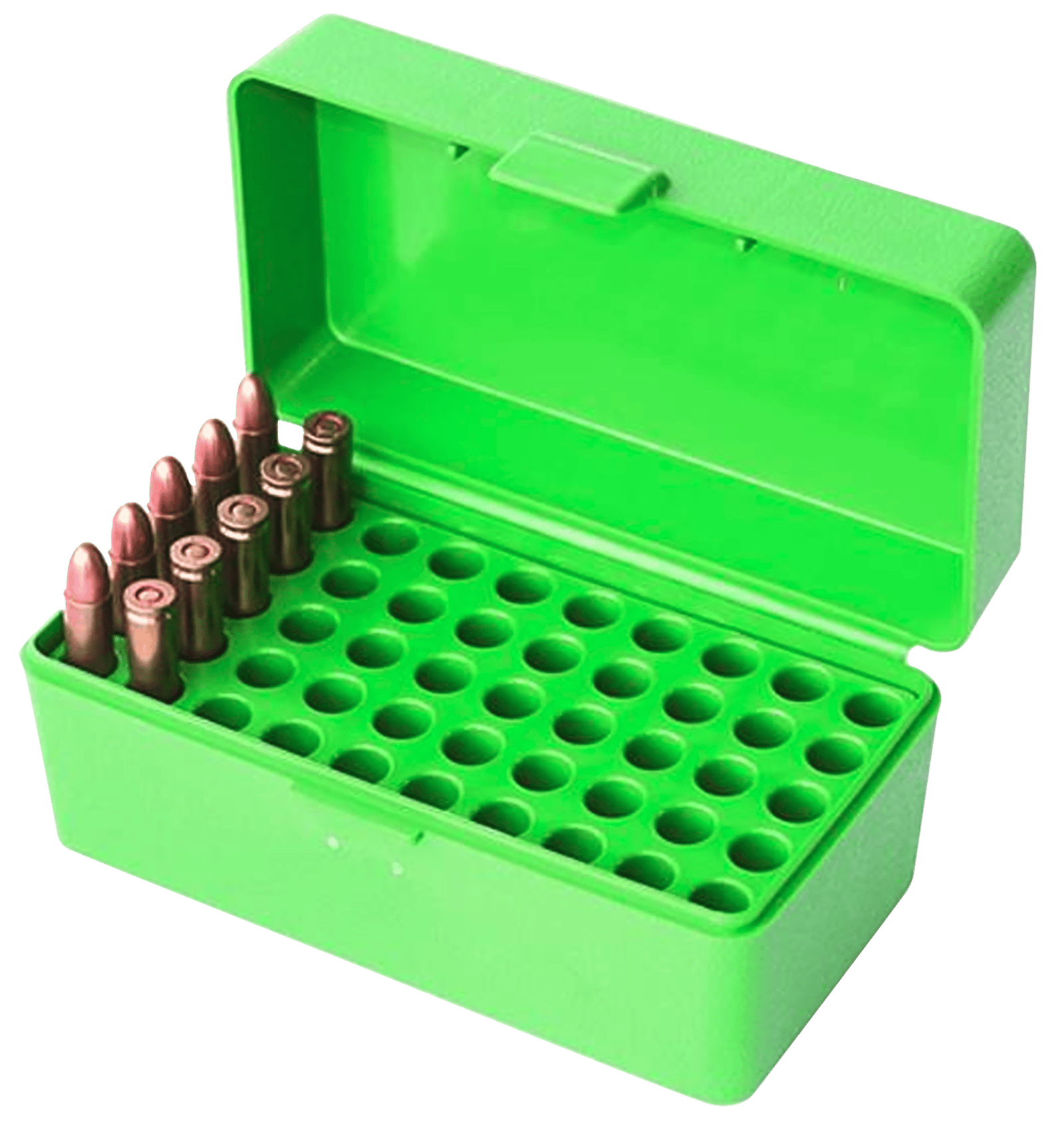 MTM Case-Gard 22HORN10 Ammo Box Flip-Top 22Hornet Green 50rd