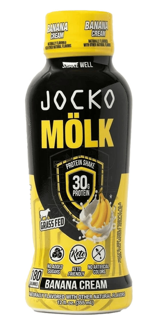 Jocko Fuel 29090 Banana Cream Protein Shake 12oz 12Pack