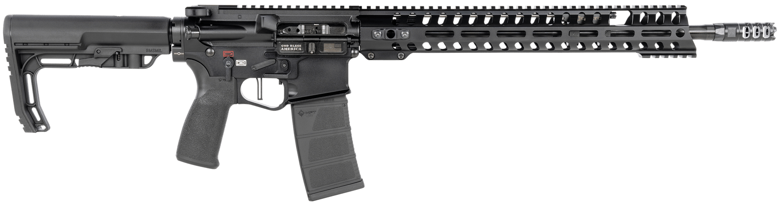 Patriot Ordnance Factory 00856 Renegade +  5.56x45mm NATO 16.50" 30+1 Black Hard Coat Anodized Black Nitride 6 Position MFT Stock Black Polymer Grip