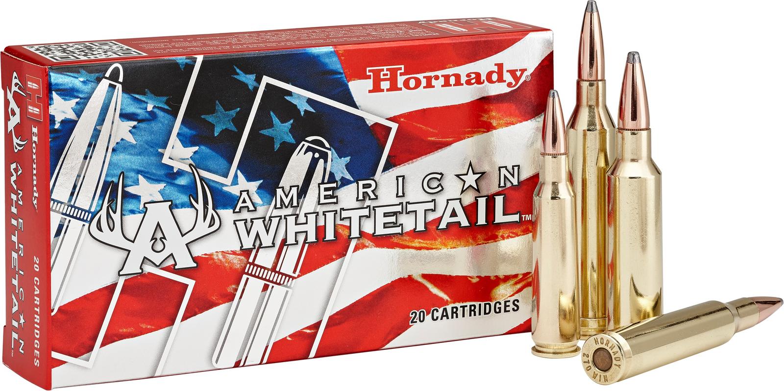 Hornady 82204 American Whitetail  300WSM 165gr InterLock Round Nose 20 Per Box/10 Case